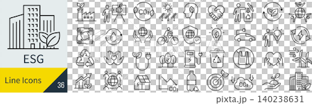 Icon set related to ESG Icon set related to ESG 140238631