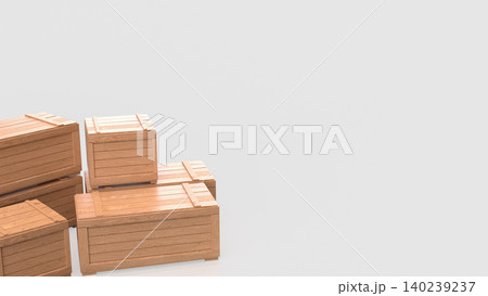 Wooden Cargo Crates For Warehouse Storage 3d render. Wooden Cargo Crates For Warehouse Storage 3d render. 140239237