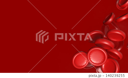 Red Blood Cells Flowing Through Artery 3d Render. Red Blood Cells Flowing Through Artery 3d Render. 140239255