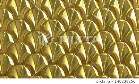 Luxurious Golden Scallop Wall Texture 3d render. Luxurious Golden Scallop Wall Texture 3d render. 140239256