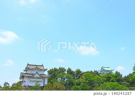 愛知県名古屋市、新緑と名古屋城の風景 愛知県名古屋市、新緑と名古屋城の風景 140241287