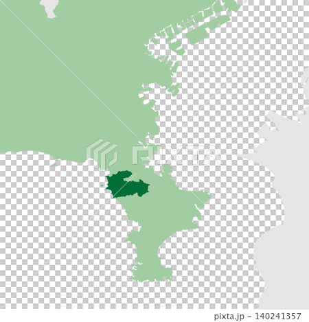 日本のベクターイラスト地図素材：神奈川県葉山町全体地図 140241357