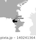 日本のベクターイラスト地図素材：神奈川県葉山町全体地図 140241364