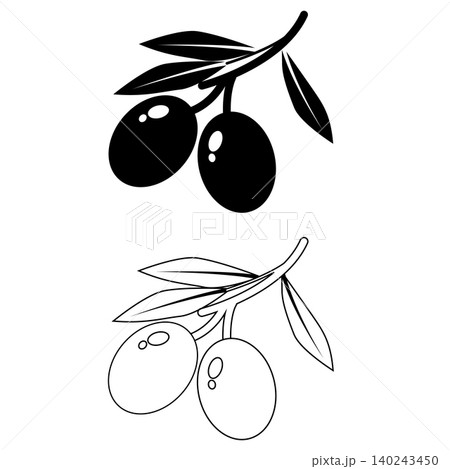 Olive icon. Olive Branch sign. flat style. Olive icon. Olive Branch sign. flat style. 140243450