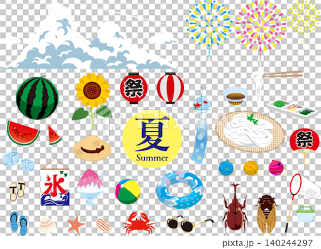夏天簡單的插圖集 夏天簡單的插圖集 140244297