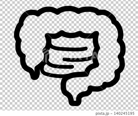 Simple intestine icon Simple intestine icon 140245195