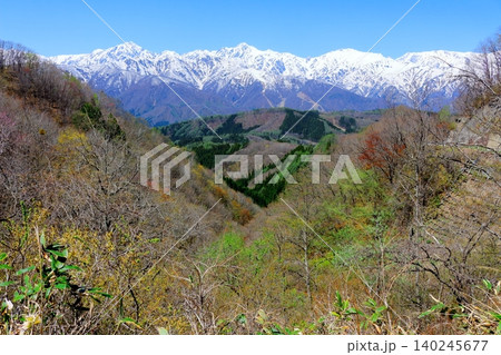 5月の白馬村からの北アルプス　　　信州の山々　　　信州の風景 140245677