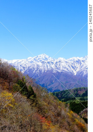 5月の白馬村からの北アルプス 信州の山々 信州の風景 5月の白馬村からの北アルプス 信州の山々 信州の風景 140245687