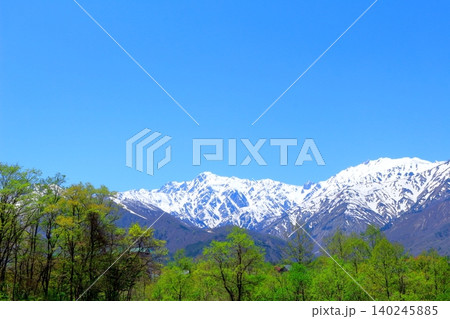 5月の白馬村からの北アルプス　　　信州の山々　　　信州の風景 140245885