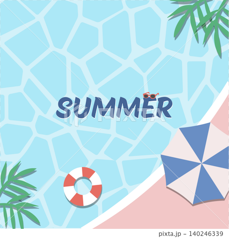 Summer banner, summer materials, summer background illustration Summer banner, summer materials, summer background illustration 140246339