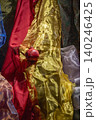 Abstract background made of colored fabric scraps 140246425