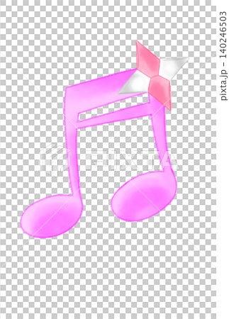 折り紙で作った手裏剣の付いた音符 折り紙で作った手裏剣の付いた音符 140246503
