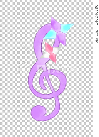 折り紙で作った手裏剣の付いた音符 折り紙で作った手裏剣の付いた音符 140246580