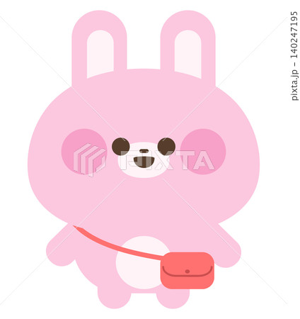 おでかけするかわいいうさぎ おでかけするかわいいうさぎ 140247195