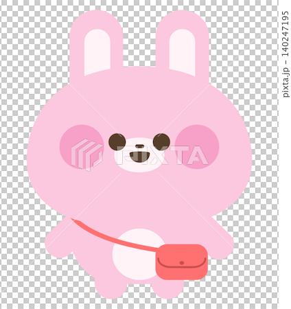 おでかけするかわいいうさぎ おでかけするかわいいうさぎ 140247195