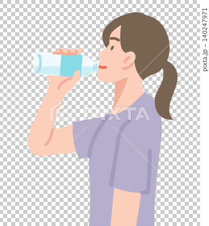 水分補給する女性 水分補給する女性 140247971