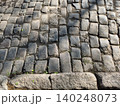 Cobblestone Road Surface in Urban City Street Environment 140248073