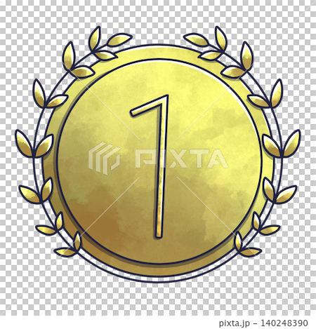 Laurel wreath and medal for first place, usable in the rankings Laurel wreath and medal for first place, usable in the rankings 140248390