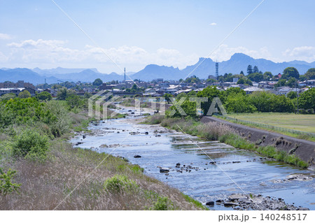 碓氷川 安中市 妙義山 山岳 風景 快晴 群馬県 碓氷川 安中市 妙義山 山岳 風景 快晴 群馬県 140248517