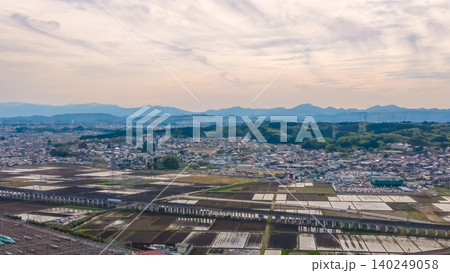 April 30 2026 Rifu town landscape with railway viaduct and surrounding farmland April 30 2026 Rifu town landscape with railway viaduct and surrounding farmland 140249058
