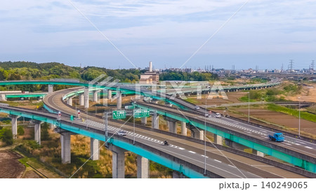 April 30 2026 Sanriku Coast Expressway interchange with elevated roads and vehicles April 30 2026 Sanriku Coast Expressway interchange with elevated roads and vehicles 140249065