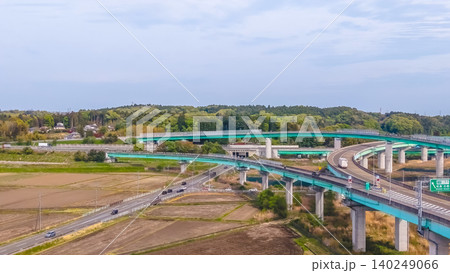 April 30 2026 Sanriku Coast Expressway interchange with elevated roads and vehicles April 30 2026 Sanriku Coast Expressway interchange with elevated roads and vehicles 140249066
