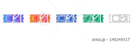 Torn Ticket Vector Graphic Icon Set icon set Torn Ticket Vector Graphic Icon Set icon set 140249517