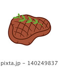 grilled steak with rosemary illustration tender beef 140249837
