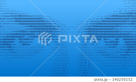 Ascii Eyes Surveillance Technology Background Illustration 140250152