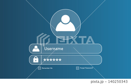 User Login Interface with Username Password Authentication and Secure Access System 140250343
