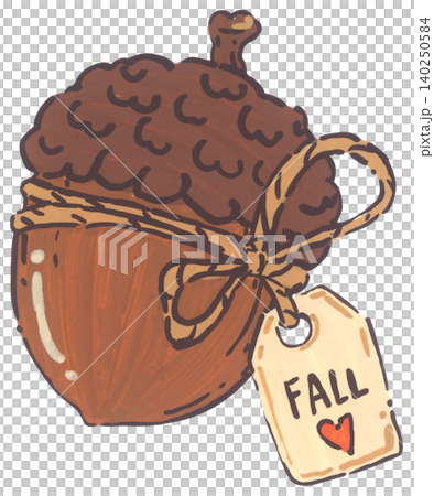 Hand Drawn Acorn Illustration Hand Drawn Acorn Illustration 140250584