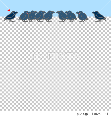 カラス七つの子のフレーム（スクエア） 140251081