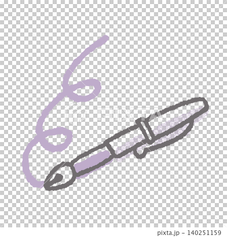 Color illustration of a fountain pen Color illustration of a fountain pen 140251159