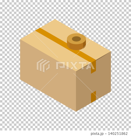 Cardboard boxes neatly packed with packing tape Cardboard boxes neatly packed with packing tape 140251862