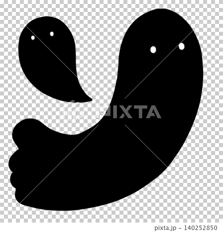 黑色幽靈的插圖(輪廓) 黑色幽靈的插圖(輪廓) 140252850