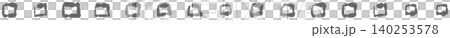 Lines, decorations, dots, handwritten style, straight lines, squares 140253578