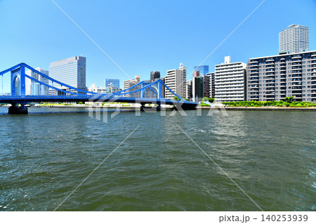 清洲橋(隅田川)周辺を左岸上流より望む(東京都中央区)【2026.5】 清洲橋(隅田川)周辺を左岸上流より望む(東京都中央区)【2026.5】 140253939