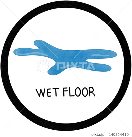 wet floor icon wet floor icon 140254410