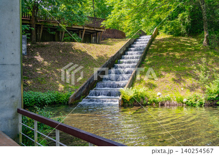 【長野県安曇野市】国営アルプスあづみの公園 展望テラス 水路 【長野県安曇野市】国営アルプスあづみの公園 展望テラス 水路 140254567