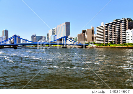 清洲橋(隅田川)周辺を左岸上流より望む(東京都中央区)【2026.5】 清洲橋(隅田川)周辺を左岸上流より望む(東京都中央区)【2026.5】 140254607