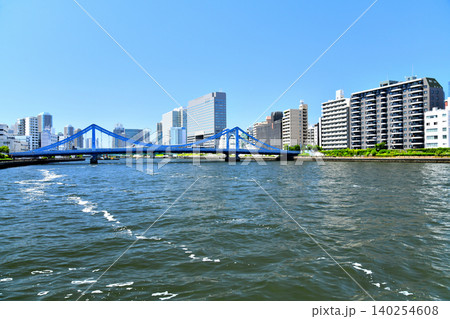 清洲橋(隅田川)周辺を左岸上流より望む(東京都中央区)【2026.5】 清洲橋(隅田川)周辺を左岸上流より望む(東京都中央区)【2026.5】 140254608