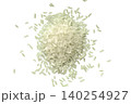 Pile of raw long grain rice top view 140254927