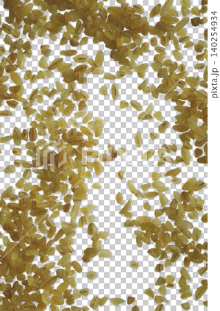 Bulgur wheat groats scattered top view flat lay. Vertical Bulgur wheat groats scattered top view flat lay. Vertical 140254934