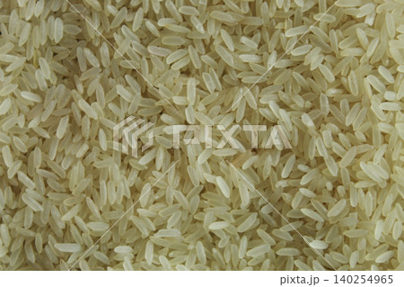 White long grain rice macro texture top view 140254965
