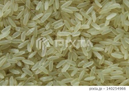 White long grain rice macro texture top view 140254966
