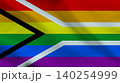 South Africa LGBTQ Pride Rainbow Flag Texture 140254999