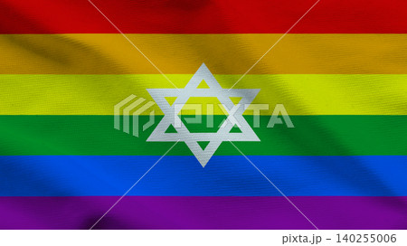 Jewish Star of David LGBTQ Pride Rainbow Flag Jewish Star of David LGBTQ Pride Rainbow Flag 140255006