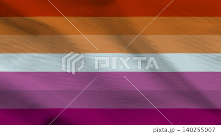 Lesbian Pride Flag 7 Stripe Fabric Texture Lesbian Pride Flag 7 Stripe Fabric Texture 140255007