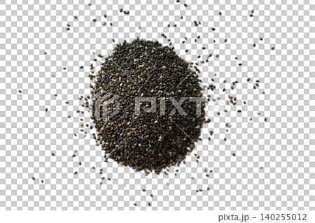 Pile of tricolor quinoa seeds top view 140255012