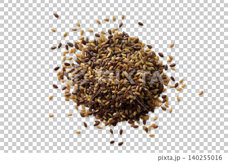 Pile of white sesame seeds top view 140255016